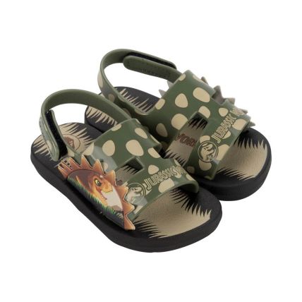 Sandália Infantil Jurassic Rex Baby 23011 - Marrom/bege/verde (Av240) - Atacado