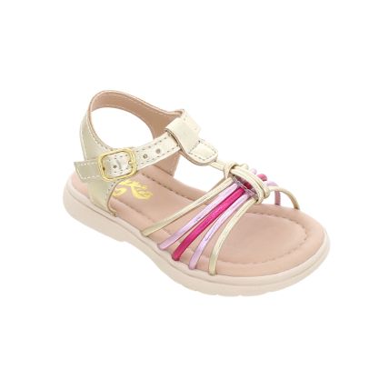 Sandália Infantil Lily Kids 10152.133 - Ouro Light - Atacado