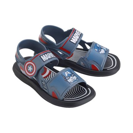 Sandália Infantil Marvel Brave 22847 - Azul/azul/branco (Ah696) - Atacado