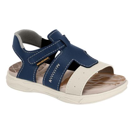 Sandália Baby Molekinho 2140.759.26996 - Marinho/branco Off (36786) - Atacado