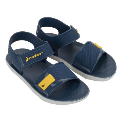 Sandália Infantil Rider Rick 12354 - Bege/azul/amarelo (Bo018) - Atacado
