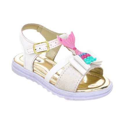 Sandália Infantil Timily 950 - Branco Verniz - Atacado