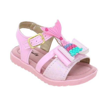 Sandália Infantil Timily 950 - Rosa Verniz - Atacado