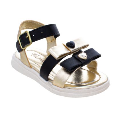 Sandália Infantil Tininha 08.088 - Preto/ouro - Atacado