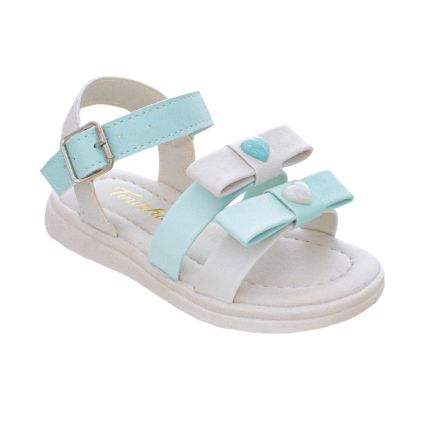 Sandália Infantil Tininha 08.088 - Verde/off White - Atacado