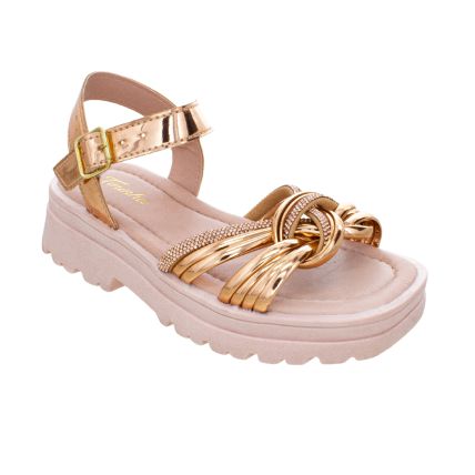 Sandália Infantil Tininha 42.029 - Bronze - Atacado