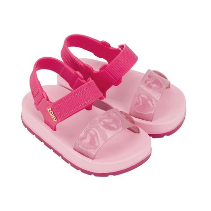  Sandália Infantil Zaxynina Modern Love 18776 - Rosa Choque Glitter (Ao862) - Atacado