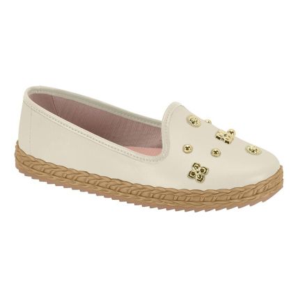 Sapatilha Feminina Moleca 5696.340.7800 - Branco Off (35312) - Atacado
