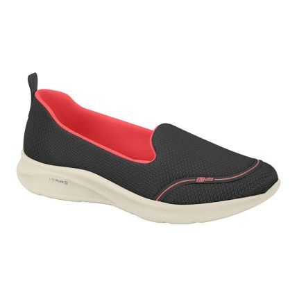 Sapato Feminino Beira Rio 4853.100.31016 - (Activitta) - Preto/preto/coral (107048) - Atacado