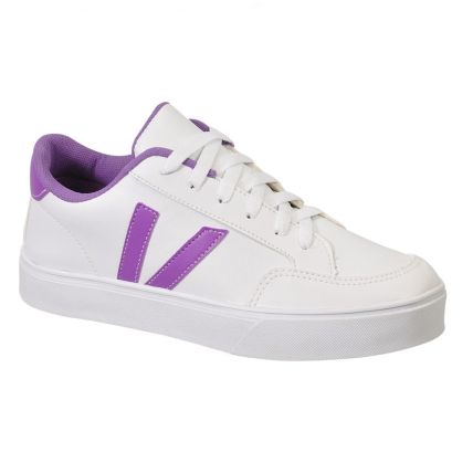 Tênis Feminino Vanessa Fashion 1043-b  - Branco/roxo - Atacado