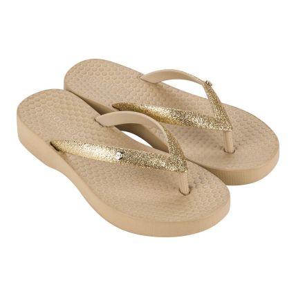 Tamanco Feminino Azaleia Joice Light Curve 18832 - Dourado Glitter (At749) - Atacado