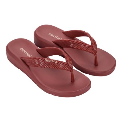 Tamanco Feminino Azaleia Lizi 19296 - Vermelho Oxidado (Bs190) - Atacado