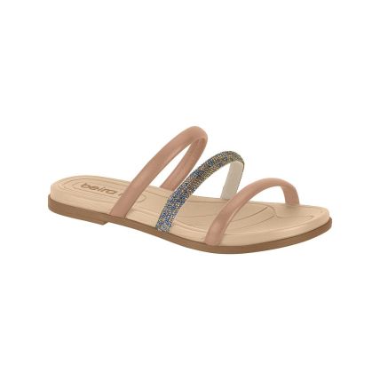 Tamanco Feminino Beira Rio 8507.104.26558 - Nude/azul Verde Ouro Rosado (93899) - Atacado