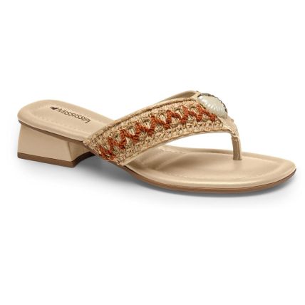 Tamanco Feminino Mississipi J0532-0003 - (9 Pares) - Cotton/caramelo - Atacado