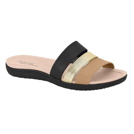 Tamanco Feminino Modare 7125.200.25492 - Preto/tan/dourado (92420) - Atacado