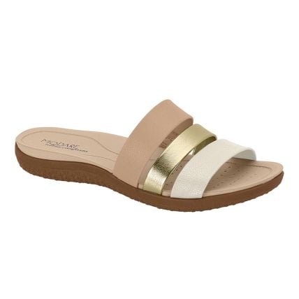 Tamanco Feminino Modare 7125.200.28153 - Bege/branco Off/dourado (53190) - Atacado