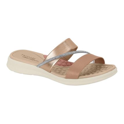 Tamanco Feminino Modare 7174.115.28034 - Ouro Rosado/nude/cristal (97553) - Atacado
