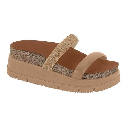 Tamanco Feminino Moleca 5513.105.29020 - Creme/smoked Topaz/champanhe/nude - Atacado