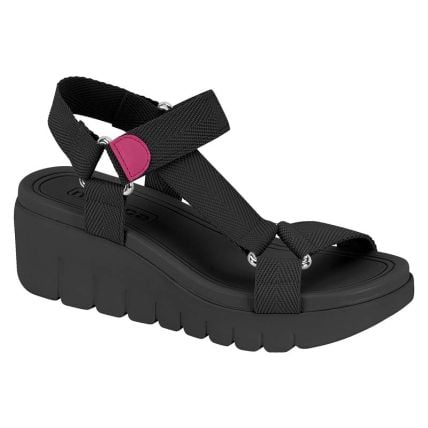 Tamanco Feminino Moleca 5536.101.26554 - Preto/pink (82029) - Atacado