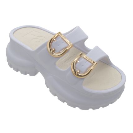 Tamanco Feminino Yvate S12 - Branco/areia - Atacado