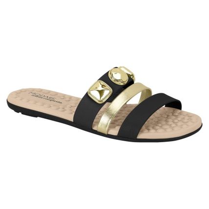 Tamanco Modare 7163.128.22555 - (16579) - Preto/dourado - Atacado