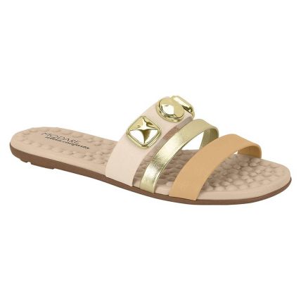 Tamanco Modare 7163.128.22555 - (99408) - Creme/areia/dourado - Atacado