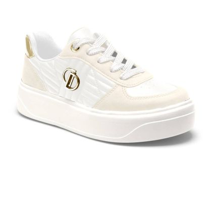 Tênis Feminino Dakota D0982-0003 - (9 Pares) - White/champagne - Atacado