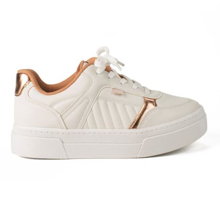 Tênis Feminino Dakota G7003-0014 - (9 Pares) - White/metalizado Rose - Atacado