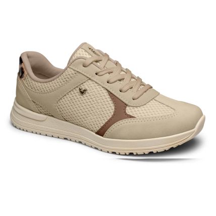 Tênis Feminino Mississipi Mf854-0002 - Marfim/titanium - Atacado