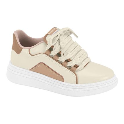 Tênis Feminino Moleca 5816.105.20384 - Branco Off/nude/bege (104074) - Atacado