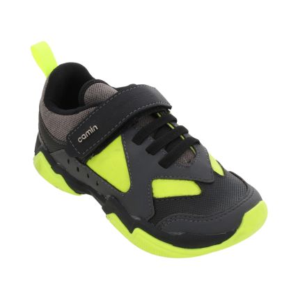 tenis-infantil-camin-2460-971-preto-amarelo-nepon-atacado
