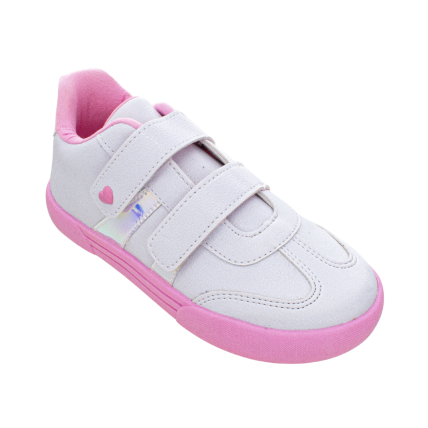 Tênis Infantil Encanto De Criança Ij40-101 - Branco/rosa - Atacado 